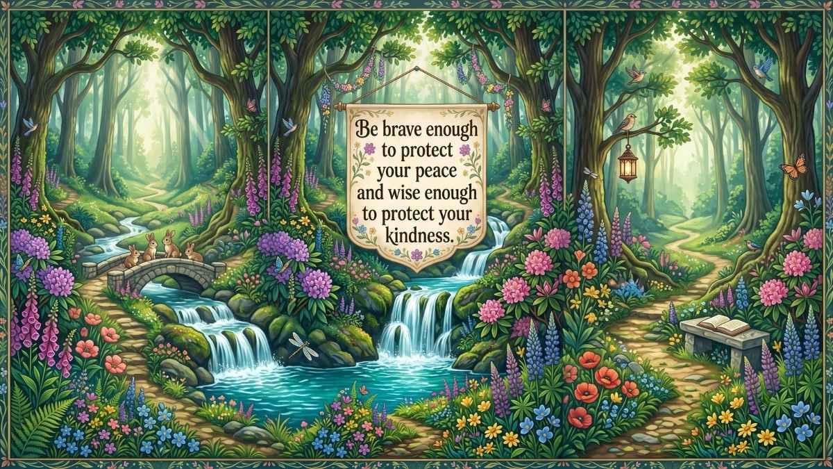 Be brave enough to protect your peace and wise enough to protect your kindness