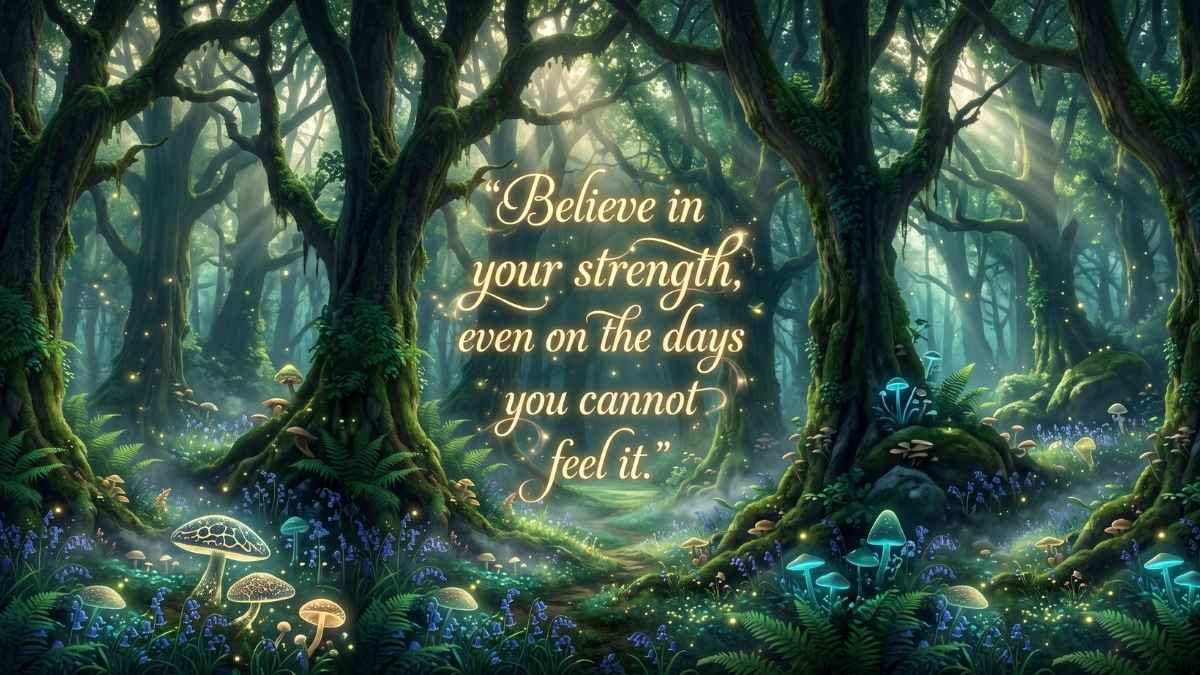 Believe in your strength, even on the days you cannot feel it.