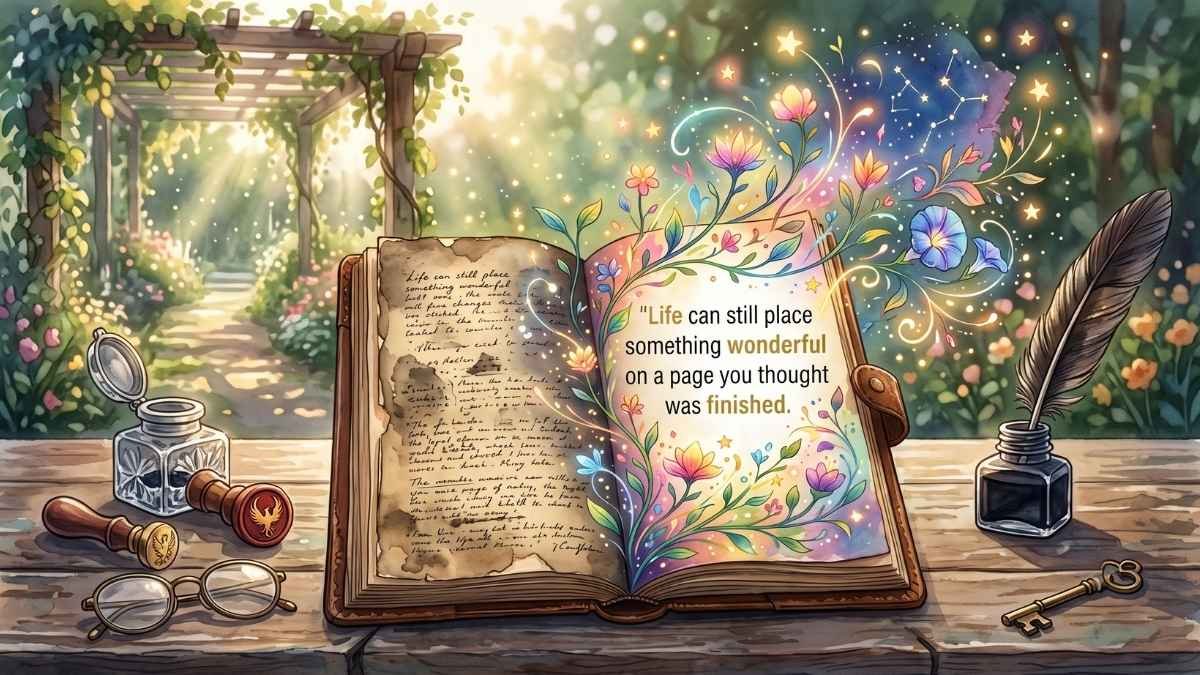 Life can still place something wonderful on a page you thought was finished