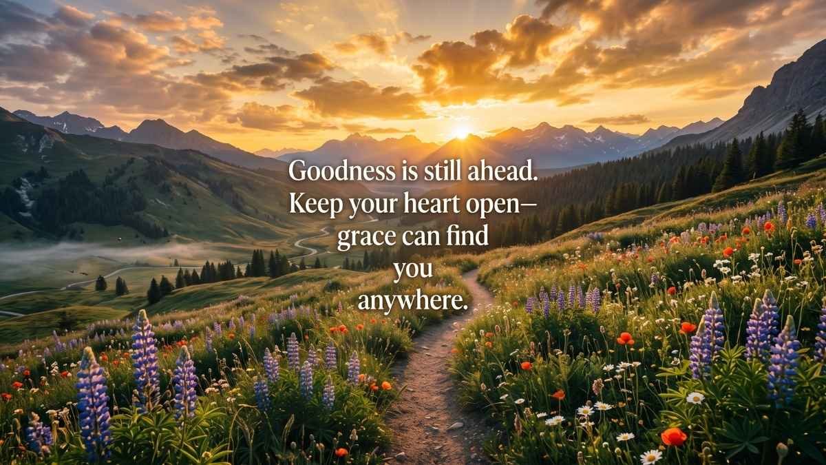 Goodness is still ahead. Keep your heart open—grace can find you anywhere.