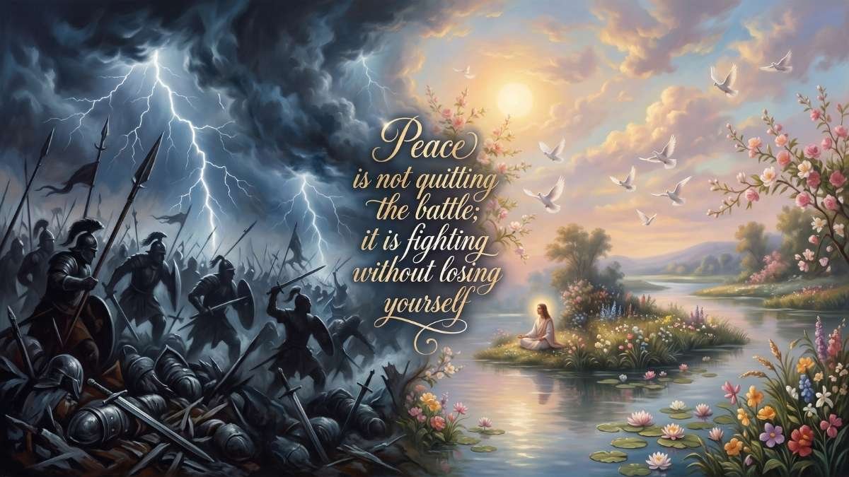 Peace is not quitting the battle; it is fighting without losing yourself