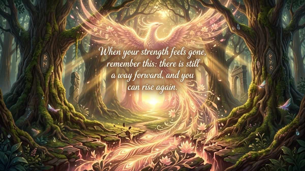 When your strength feels gone, remember this — there is still a way forward, and you can rise again.
